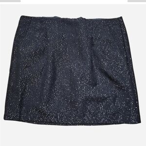 GAP Sz 12 Black Sparkly Mini Skirt Party Holiday Christmas NYE Event Glam 90s